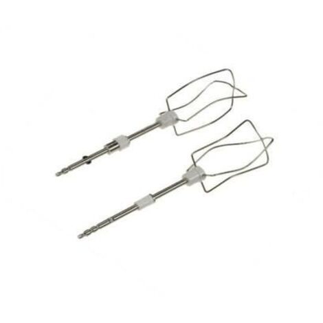 Lot de 2 fouets pour batteur – Compatibles MOULINEX, SEB, KRUPS – Pour préparations culinaires variées – Longueur 20cm