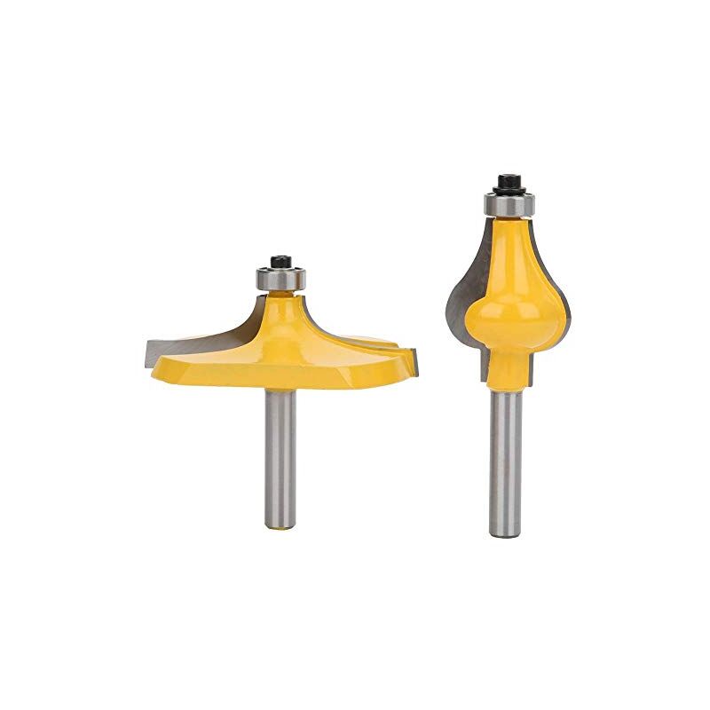 Lot de 2 fraises à encoller Pour le travail du bois, Fraises à rainurer pour défonceuse, Tige de 8 mm