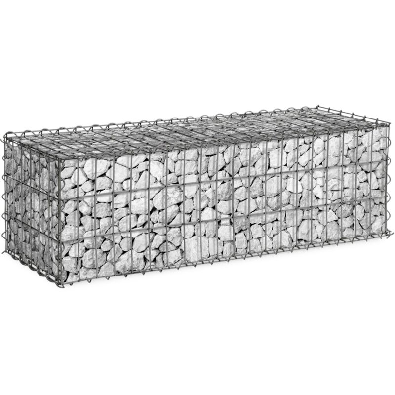 Lot de 2 gabions pour pierre 100 x 30 x 30 cm