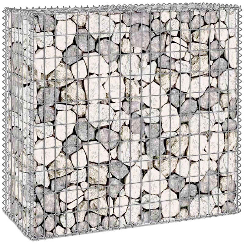 Lot de 2 gabions pour pierre 100 x 30 x 80 cm