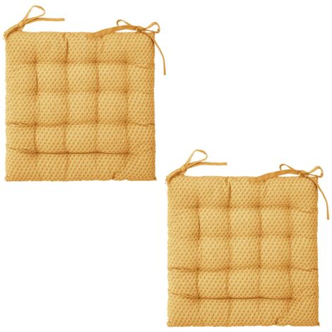Lot de 2 galettes de chaise carrées à motifs OTTO