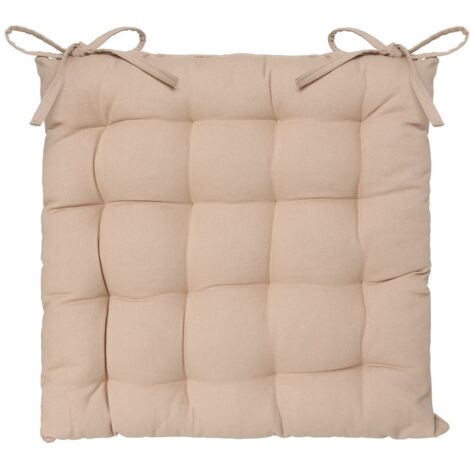 Lot de 2 galettes de chaise carrées en coton ANJALI