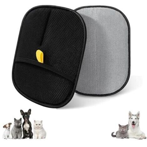 Lot de 2 Gants de Toilettage pour Chien et Chat Réutilisable en Maille Respirante