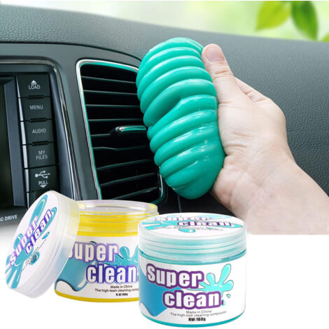 Lot de 2 gels nettoyants bleus pour voiture clavier et espaces difficiles d’accès