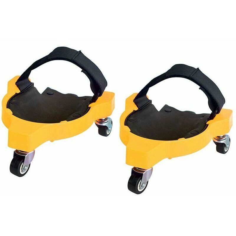 Lot de 2 genouillères flexibles avec roulettes pour jardin, chantier de construction