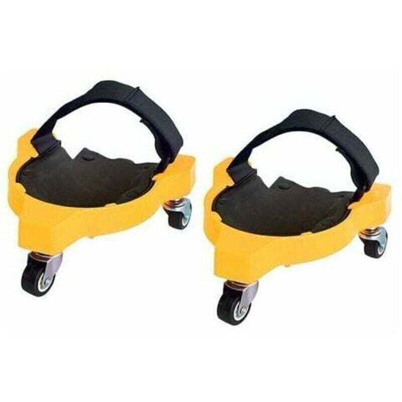 Lot de 2 genouillères flexibles avec roulettes pour jardin, chantier de construction