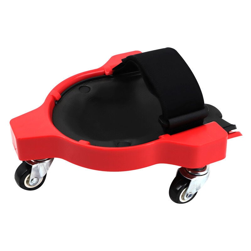 Lot de 2 genouillères flexibles avec roulettes pour jardin, chantier de construction,rouge