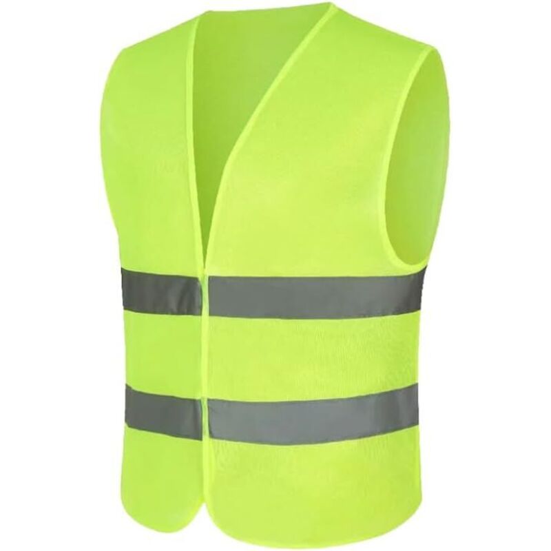 Lot de 2 gilets de sécurité - Jaune + vert haute visibilité
