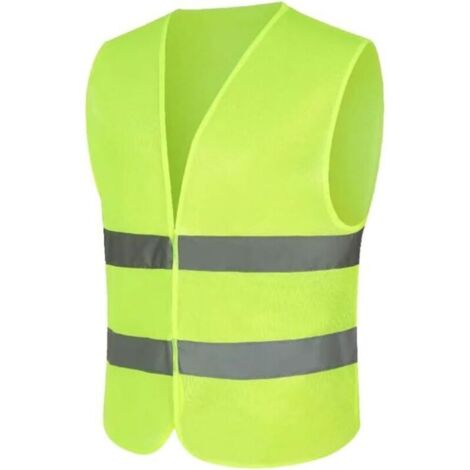 Lot de 2 gilets de sécurité - Jaune + vert haute visibilité