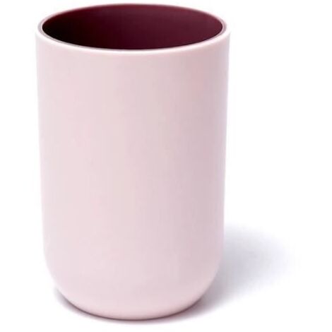 Lot de 2 gobelets à brosse à dents VIPITH en plastique écologique - rose