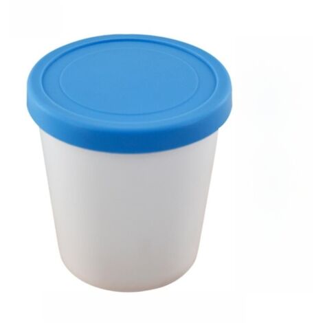 Lot de 2 Gobelets à Glace Bleu Taille Grande Étanches pour Stockage de Crème Glacée et Desserts Froids