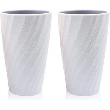 Lot de 2 gobelets de brosse à dents de salle de bain doux et incassables (blanc)