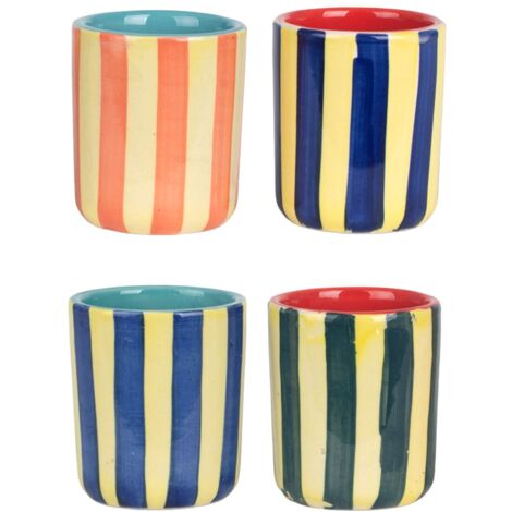 Lot de 2 gobelets modernes en céramique pour boissons chaudes et froides, design élégant et durable, idéal pour la maison.