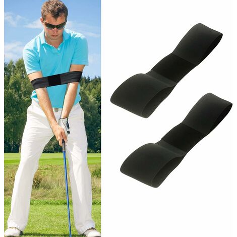 Lot de 2 Golf entraînement Ceinture de Bras oscillant auxiliaire Golf Swing Posture Correction de la Ceinture Correction de la Correction de la mémoire Musculaire Forme