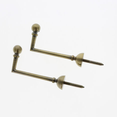 Lot de 2 Gonds Boule de 80mm en Bronze pour tringles à rideaux - BOULET