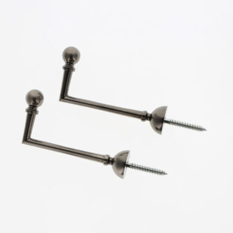 Lot de 2 Gonds Boule de 80mm en Étain pour tringles à rideaux - BOULET