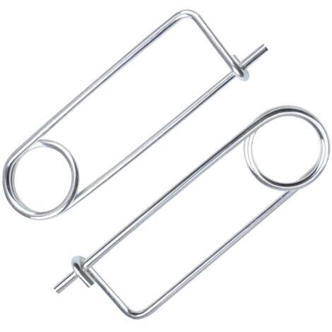 Lot de 2 goupilles de verrouillage à grande tige, M6 x 200 robuste, goupilles de sécurité en acier en forme de broche pour ferme, pelouse, jardin, attelage