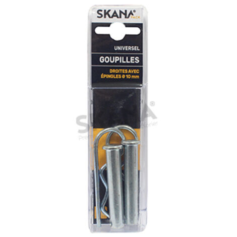 Lot De 2 Goupilles Droites Avec épingles. ø: 10 Mm.