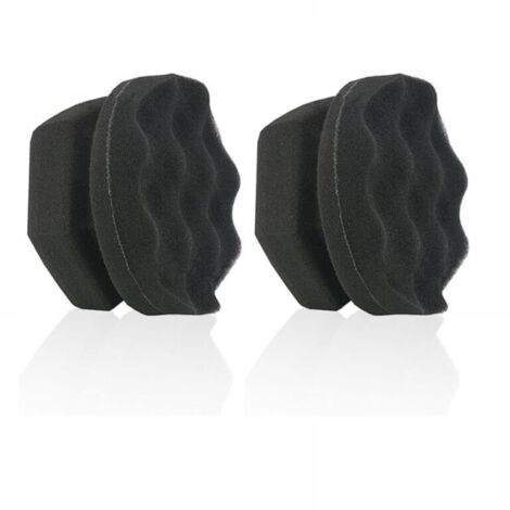 Lot de 2 grands pinceaux applicateurs en coton ciré pour pneus de voiture, éponge de polissage composite, applicateur pour le polissage des voitures