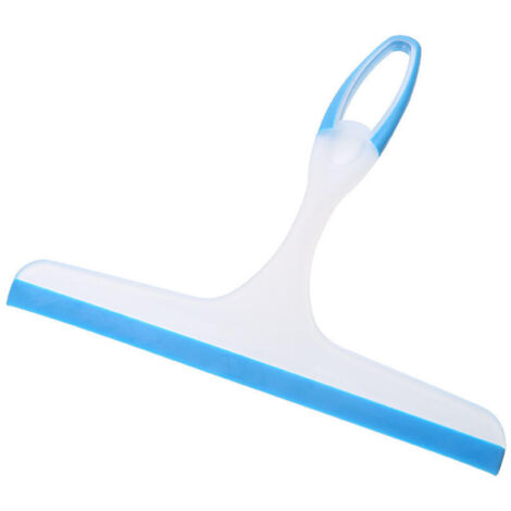 Lot de 2 grattoirs de douche, grattoirs pour vitres de salle de bain, grattoirs pour vitres de miroir de douche en plastique, miroir de salle de bain, fenêtre, sol en verre, bleu