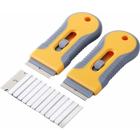 Lot de 2 grattoirs de rasoir avec 30 lames supplémentaires grattoir de rasoir grattoir à fenêtre