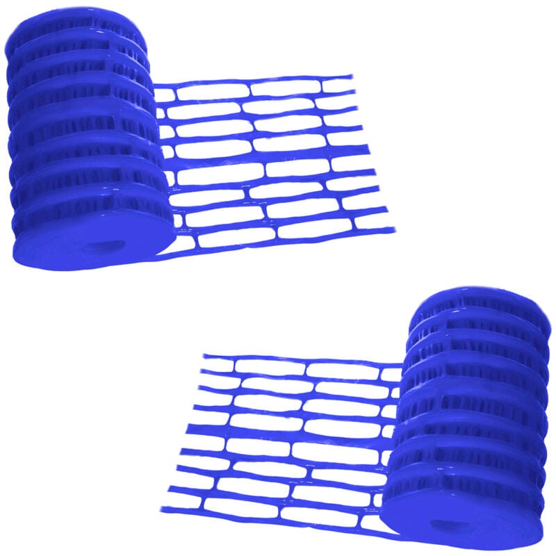 Samex - Lot de 2 Grillages avertisseur nf bleu eau potable 25 m x 30 cm