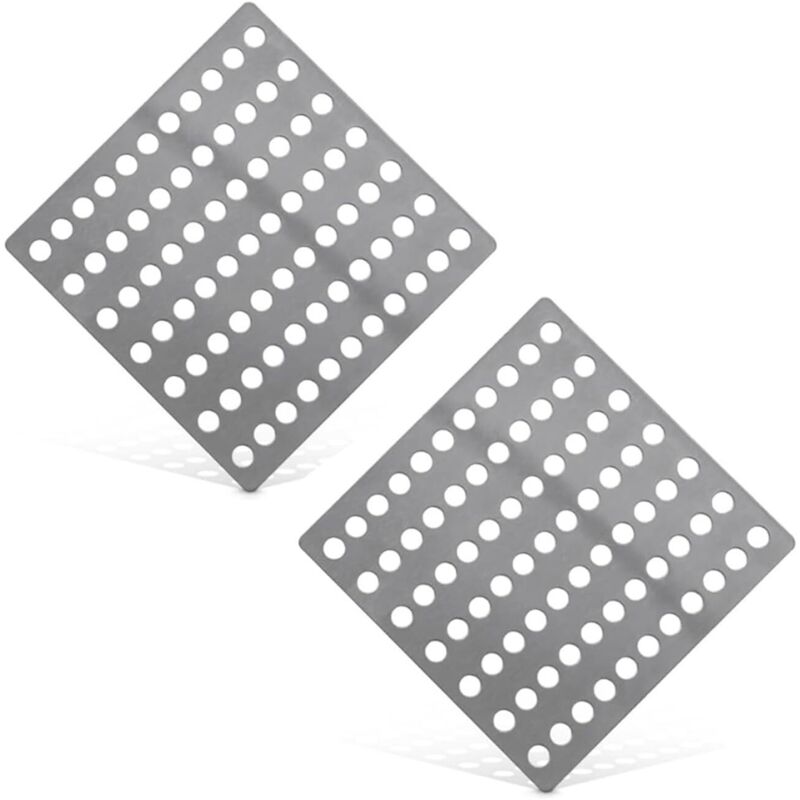 Lot de 2 grilles anti cheveux 15x15cm, filtre douche et évier, évite les obstructions dans les drains
