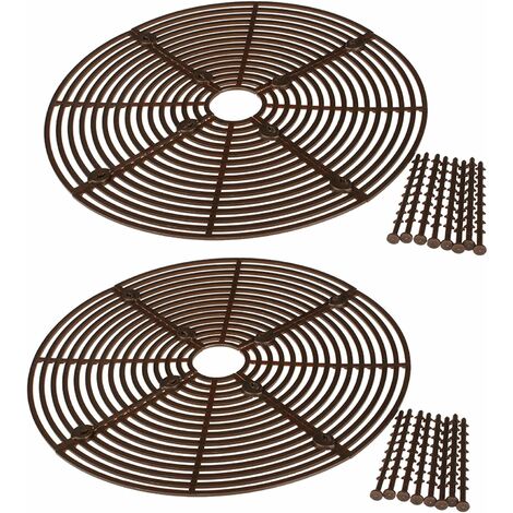 MEZHENG Lot de 2 grilles de protection pour pot de fleurs - Répulsif pour chat - Sécurité pour bébé - Pour protéger les enfants et les animaux domestiques - 30 cm - Marron