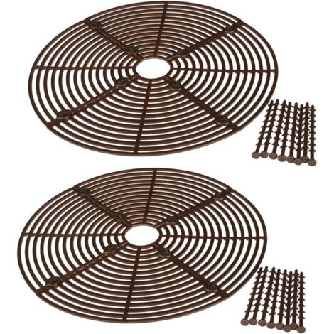 Lot de 2 Grilles de Protection pour Pots de Fleurs 30 cm – Répulsif Naturel pour Chats et Sécurité Bébé – Marron