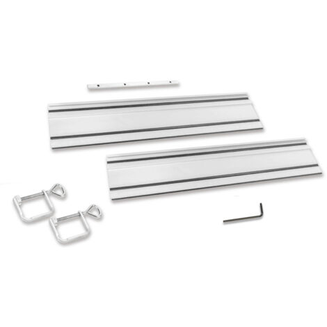Lot de 2 guides 70cm pour scie circulaire plongeante – Assemblage jusqu'à 140cm – Découpes nettes et précises – Pour panneaux de grande taille – Constructor