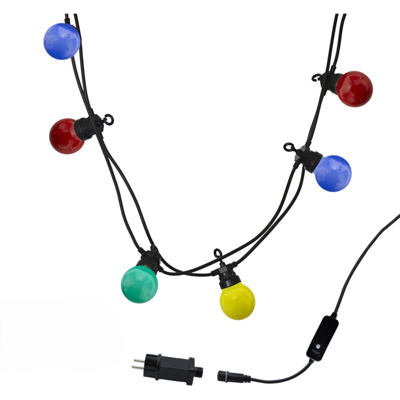 Lot de 2 guirlandes guinguettes party guinguette Multicolore Caoutchouc 5.70 m