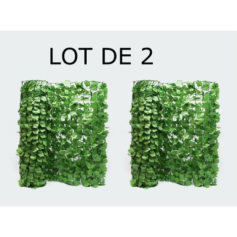 Lot De 2 : Haie Articficielle - Clôture Feuillue. Idéal brise vue L : 3m