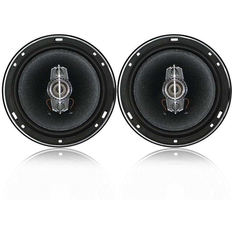 Lifcausal - Lot de 2 haut-parleurs coaxiaux pour voiture de 6 pouces, puissance maximale de 600 w, caisson de basses automatique, accessoires de