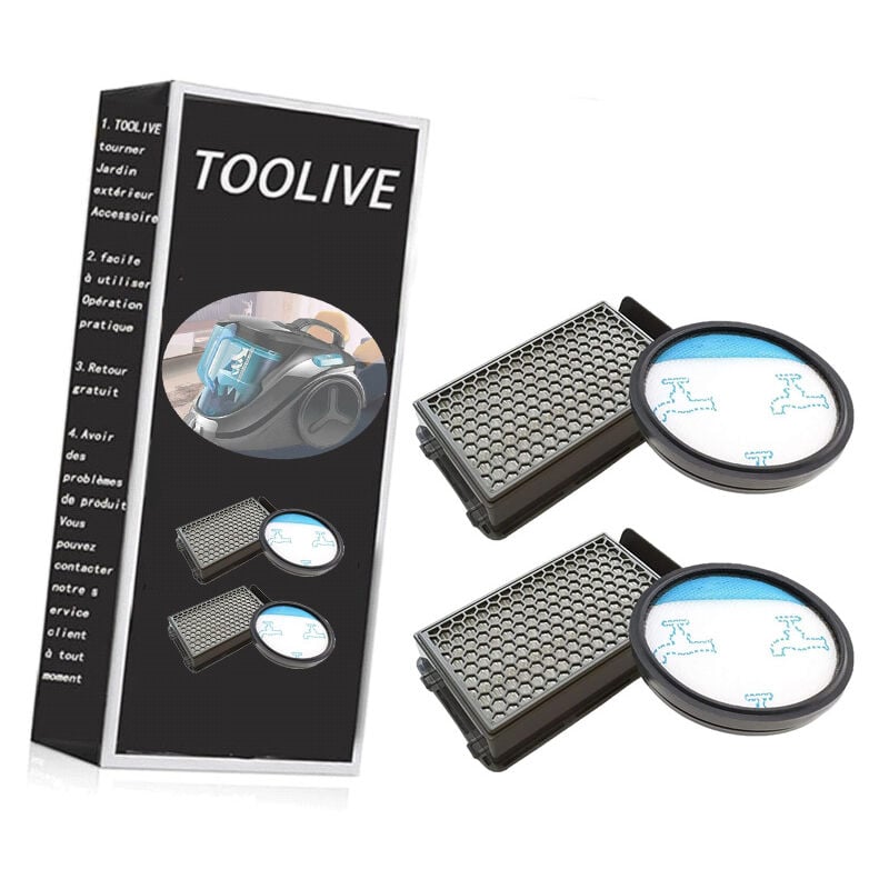 Toolive - Lot de 2 hepa ZR780000 Kit de filtres pour aspirateur Rowenta Compact Power xxl RO4859EA RO4811EA, RO4871EA, RO4855EA, RO4826E