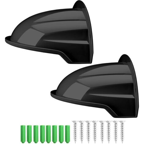 Lot de 2 Housse de Caméra de Surveillance CCTV, ABS Bouclier Protection du Boîtier Les Cameras, Solaire et Contre la Pluie pour Caméras Bullet et Dome (Noir)