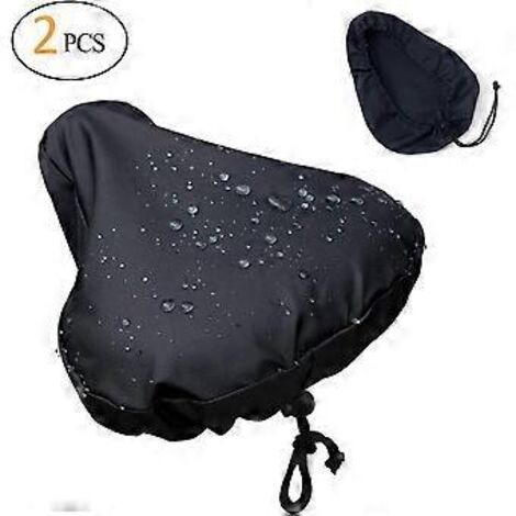 [Lot de 2] Housse de selle de vélo imperméable avec cordon de serrage, résistante à la pluie et à la poussière, 27 x 24 cm