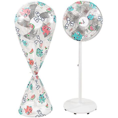 Lot de 2 housses anti-poussière lavables tout-en-un pour ventilateurs de sol domestiques
