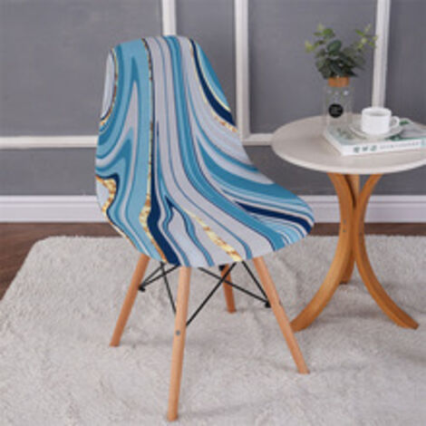 Lot de 2 housses de chaise extensibles motif coquillage, housse de chaise moderne imprimée antidérapante et anti-poussière
