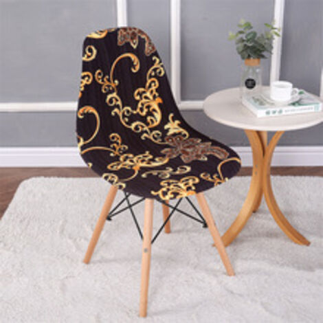 Lot de 2 housses de chaise extensibles motif coquillage, housse de chaise moderne imprimée antidérapante et anti-poussière