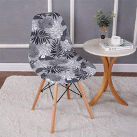 Lot de 2 housses de chaise extensibles motif coquillage, housse de chaise moderne imprimée antidérapante et anti-poussière