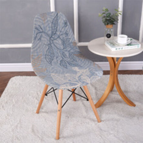 Lot de 2 housses de chaise extensibles motif coquillage, housse de chaise moderne imprimée antidérapante et anti-poussière