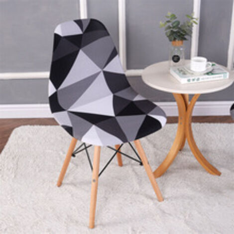 Lot de 2 housses de chaise extensibles motif coquillage, housse de chaise moderne imprimée antidérapante et anti-poussière