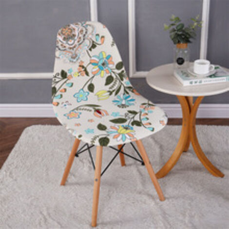 Lot de 2 housses de chaise extensibles motif coquillage, housse de chaise moderne imprimée antidérapante et anti-poussière