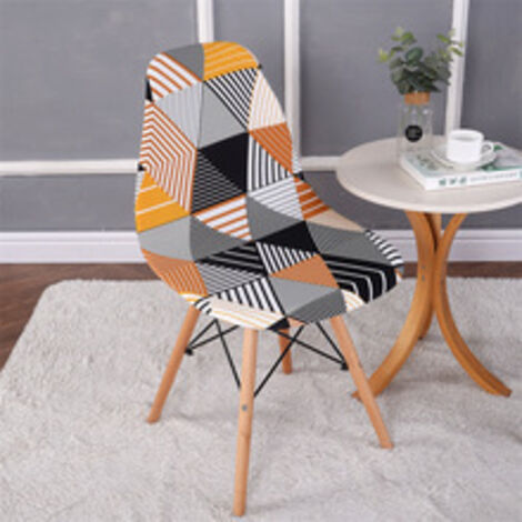 Lot de 2 housses de chaise extensibles motif coquillage, housse de chaise moderne imprimée antidérapante et anti-poussière