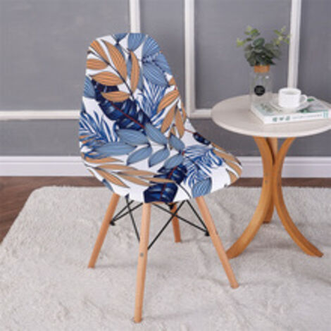Lot de 2 housses de chaise extensibles motif coquillage, housse de chaise moderne imprimée antidérapante et anti-poussière