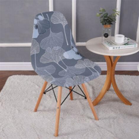 Lot de 2 housses de chaise extensibles motif coquillage, housse de chaise moderne imprimée antidérapante et anti-poussière
