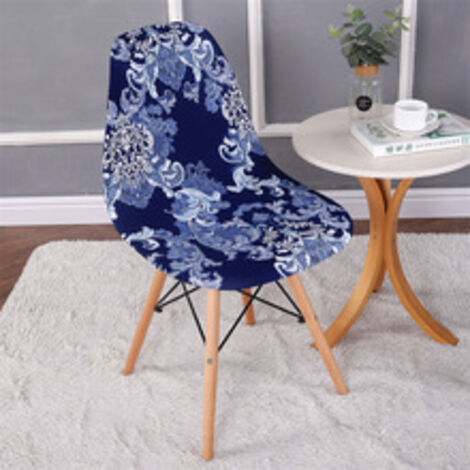 Lot de 2 housses de chaise extensibles motif coquillage, housse de chaise moderne imprimée antidérapante et anti-poussière