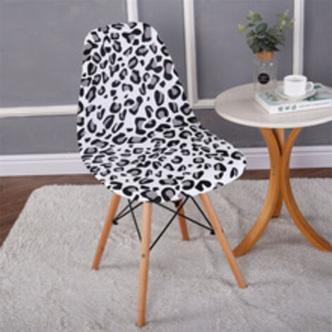 Lot de 2 housses de chaise extensibles motif coquillage, housse de chaise moderne imprimée antidérapante et anti-poussière