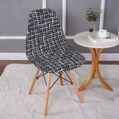Lot de 2 housses de chaise extensibles motif coquillage, housse de chaise moderne imprimée antidérapante et anti-poussière
