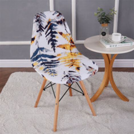 Lot de 2 housses de chaise extensibles motif coquillage, housse de chaise moderne imprimée antidérapante et anti-poussière